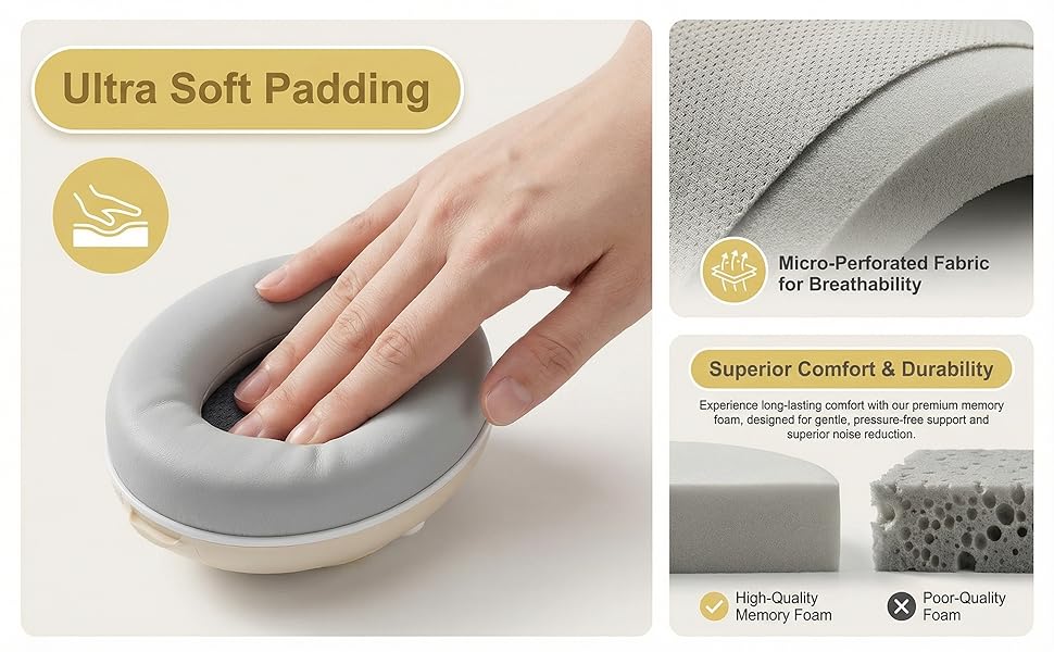 Навушники для захисту вух дітей, 0-4 роки, 25dB – регульовані, з неслизьким обручем, для літака, свят та подорожей