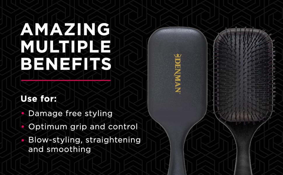 Щітка для волосся Denman D90L Tangle Tamer Ultra для довгих та густих волосся, чорна