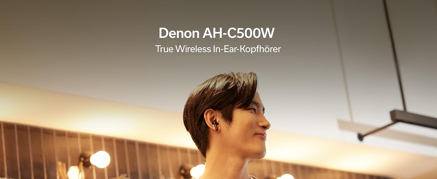 Бездротові навушники Denon AH-C500W - білі, Bluetooth, з мікрофоном, водостійкі