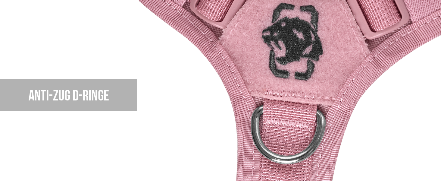 Нагрудник для собак OneTigris AIRE MESH, тактичний, великий, анти-тяга, з 2 ручками, регульований, дихаючий, зелений (рожевий, M)