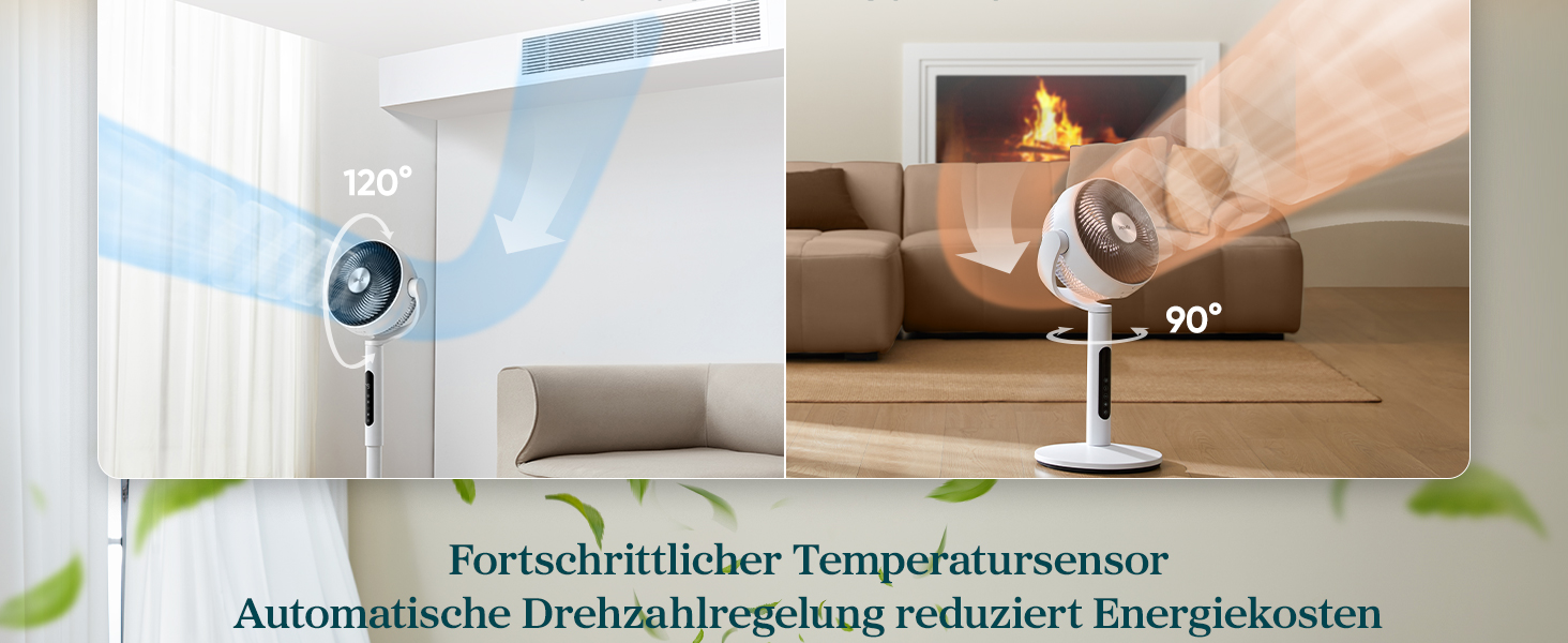 Вентилятор Levoit 20dB з керуванням через додаток та Alexa, DC мотор, 30 м, 4 режими, 12 швидкостей, таймер 12 годин (білий, 110 см)