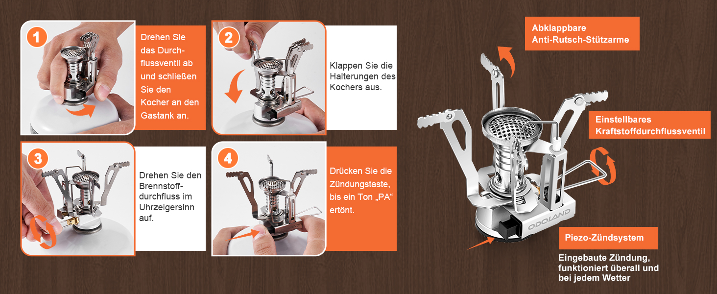 Набір посуду для кемпінгу Odoland з нержавіючої сталі (13 предметів) - посуд для приготування їжі, набір каструль, сковороди, тарілок, мисок, виделок, ножів, ложок для кемпінгу, походів, пікніків