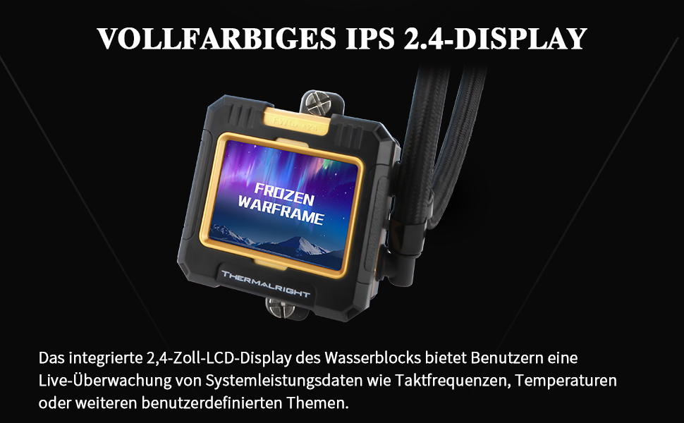 Thermalright FW 240 - Рідинна система водяного охолодження CPU з 2 вентиляторами PWM, LCD-дисплей 320x240, 240 AIO, для AMD/Intel PC. Сумісність: AM4/AM5/LGA1700/1851