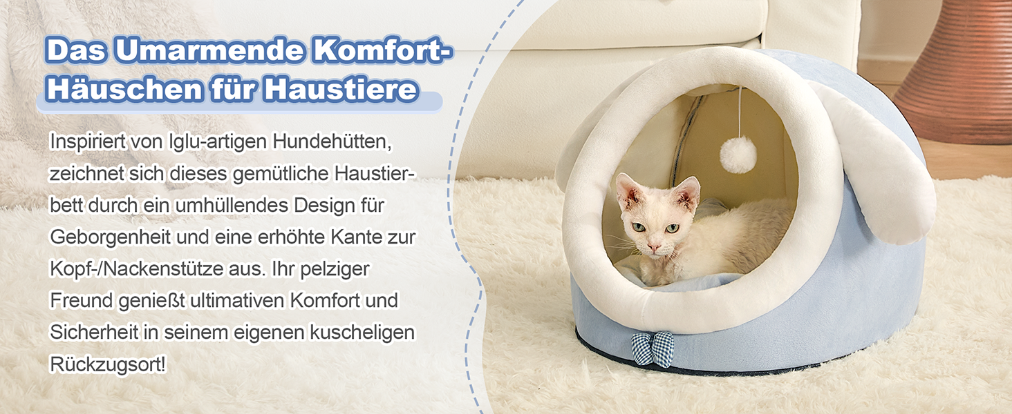 Квіткова хатинка для котів Jiupety, ліжечко-печера для котів, котяче ліжко-печера M (38x37x32 см), будиночок для котів з неслизьким дном, котячий кошик з пральною знімною подушкою, зелений, зелений жаб (M, блакитний)