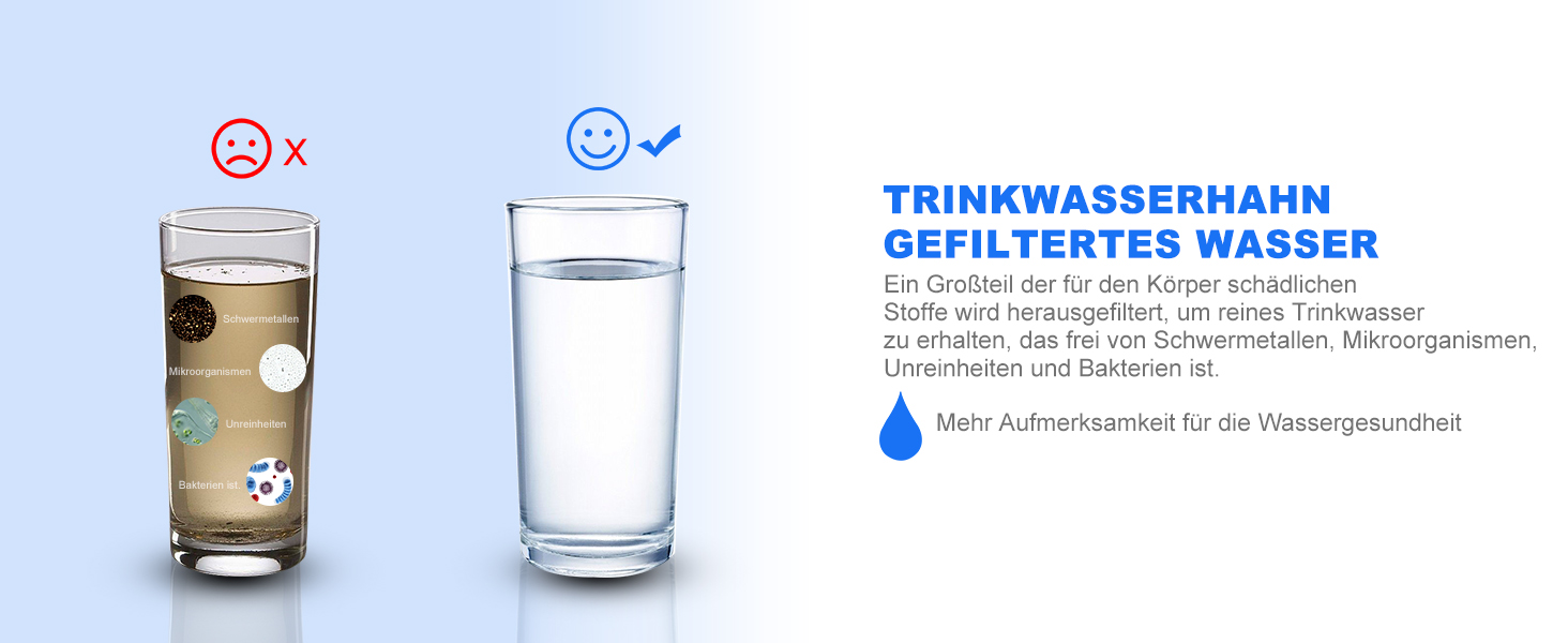 Чорний кухонний змішувач з висувною лійкою 360°, з нержавіючої сталі, для фільтрованої води