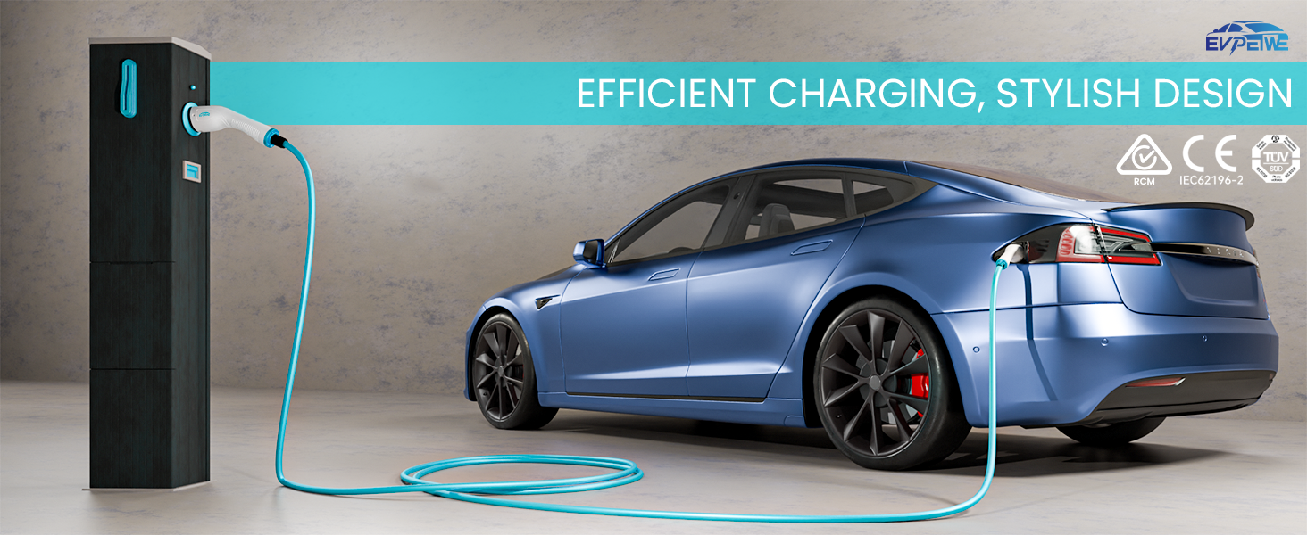 Кабель для зарядки електромобілів 22kW 32A Typ 2 (8м) | IP55 | для електромобілів та гібридів