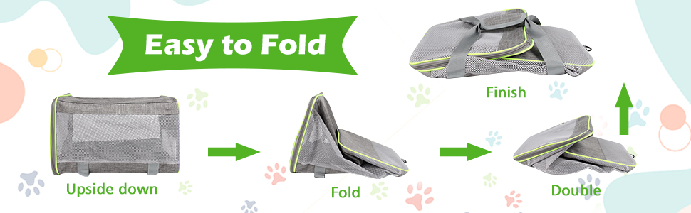 Транспортний бокс для котів Lannvan, до 6,5 кг, складаний, чорний (45x30x30 см)