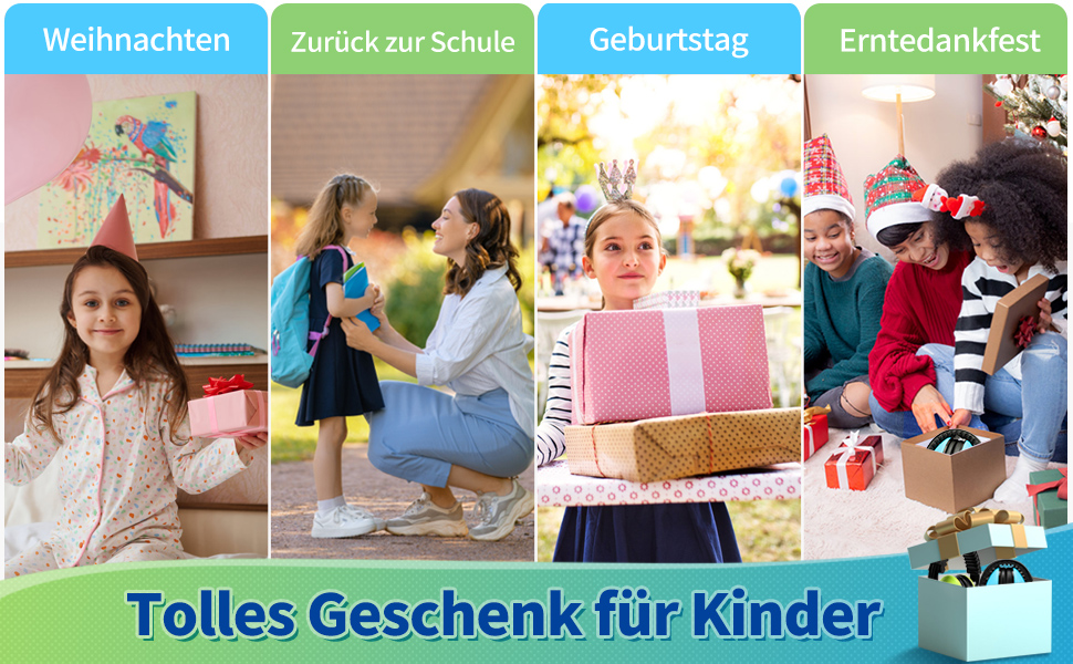 Навушники захисні для дітей Floriogra (2 шт) - капсульні, складані, блакитно-зелені, для захисту слуху від шуму (3-16 років)