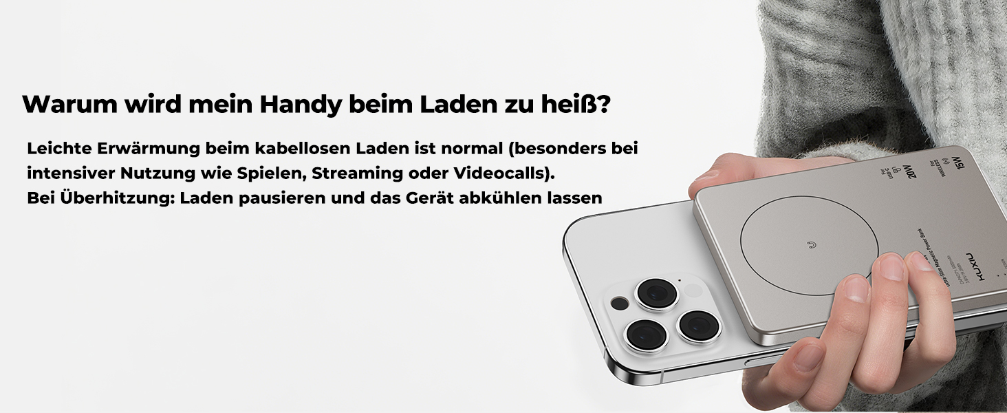 Power Bank KU XIU Magsafe 5000mAh: Тонкий, з підтримкою MagSafe, з кільцем для кріплення, PD 20W, для iPhone 17/16/15/14/13/12 (Титан)