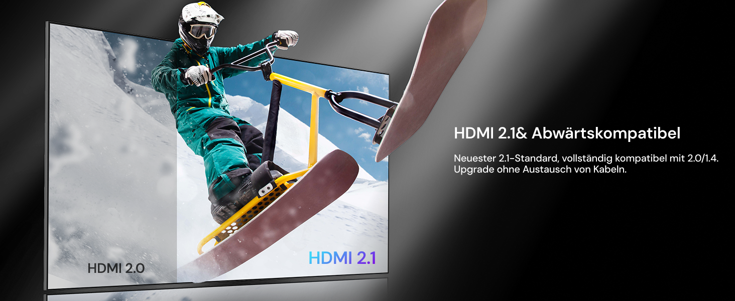 HDMI 2.1 кабель AWOL VISION 2M: 8K, 48Gbps, Ultra High Speed, сумісний з PS5/Xbox/TV/PC/Beamer, HC-002