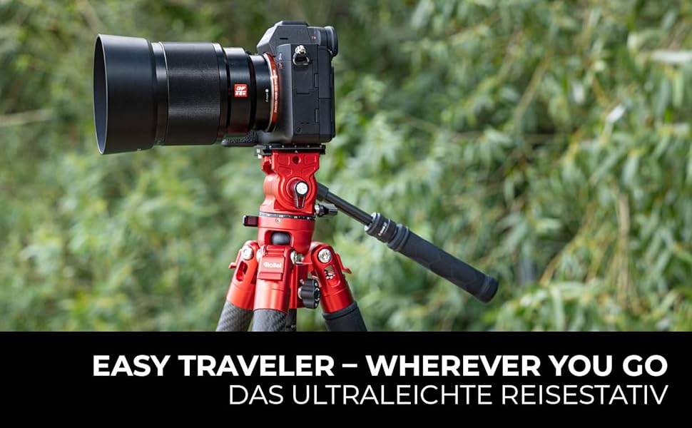 Карбоновий відеоштатив Rollei Easy Traveler Video: навантаження 4,5 кг, висота 164 см, ультралегкий та компактний