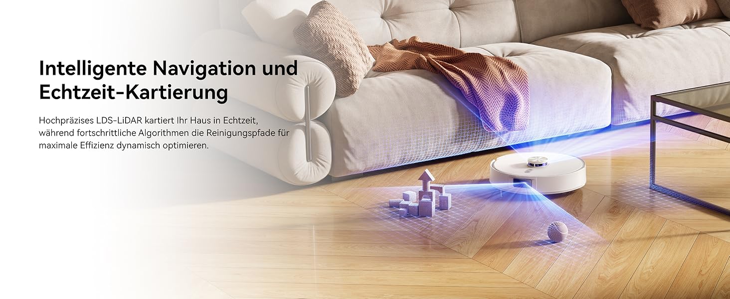 Робот-пилосос NARWAL Freo S з функцією миття підлоги, 8000Pa, 8N тиск, станція самоочищення 3.5L, LDS-лазерна навігація та 3D-картування, керування через додаток, для килимів/шерсті домашніх тварин