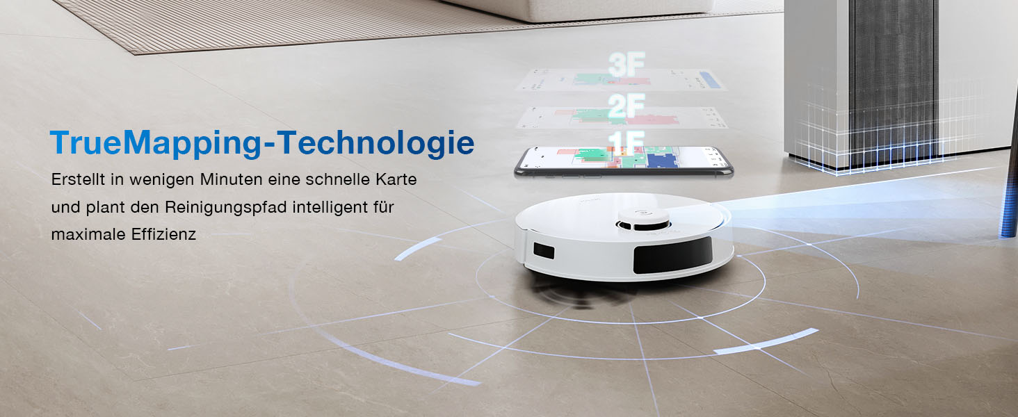 Робот-пилосос ECOVACS DEEBOT N20 Plus з функцією миття, 8000Pa, PureCyclone Station, без мішка, захист від заплутування волосся, до 300 хв роботи, білий