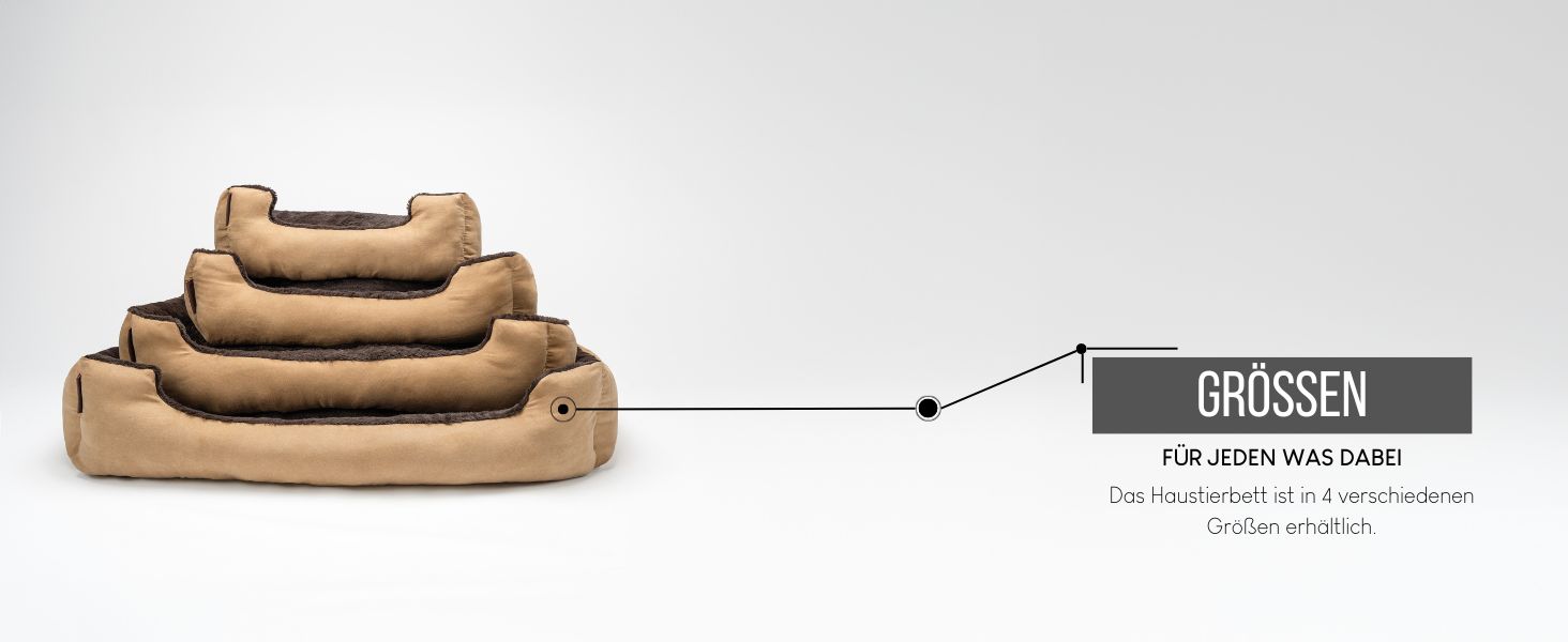 Килимок для собак Lionto з двостороннім подушкою та неслизьким дном, міцний лежак для домашніх тварин з глибоким входом для собак та котів будь-якого віку, 60x48 см, м'який лежак для собак, чорний/сірий, розмір 60 x 48 x 18 см