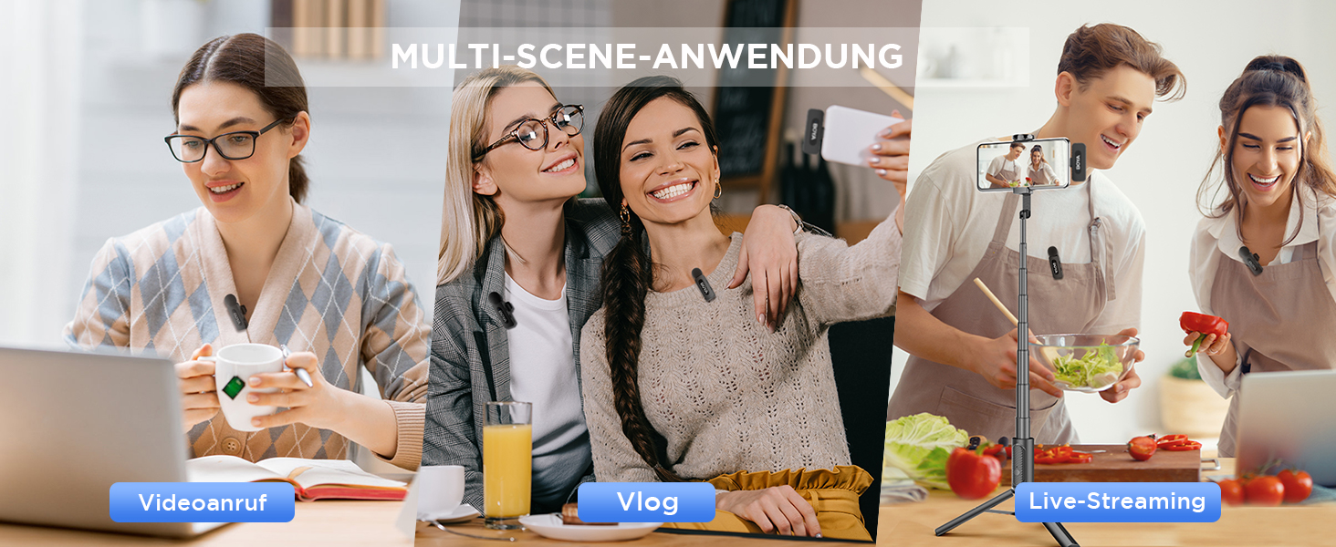 Мікрофон Boya BY-V10 USB-C: бездротовий мініатюрний мікрофон з шумозаглушенням для Android, смартфонів, ноутбуків, YouTube, подкастів, Facebook, Vlogging