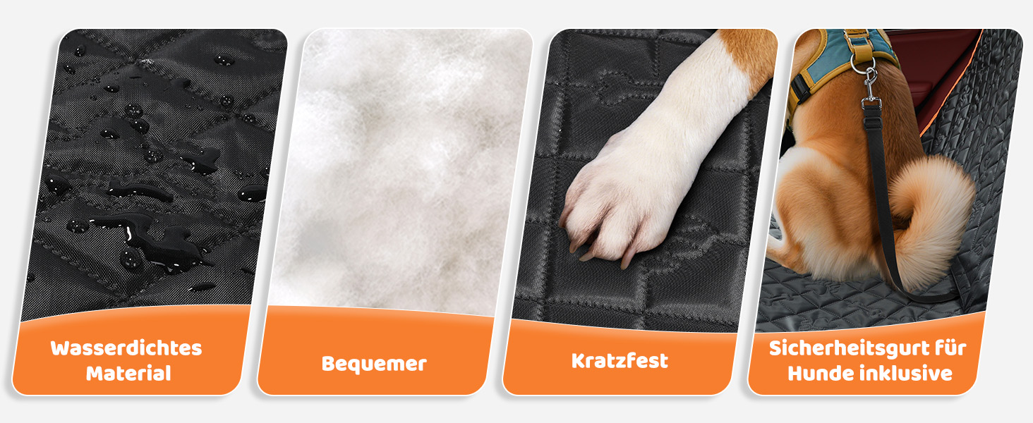 Захисний чохол на сидіння автомобіля для собак KYG, з ременем безпеки, водовідштовхуючий, зносостійкий, 132x58x46 см, підходить для більшості авто, вантажівок та позашляховиків