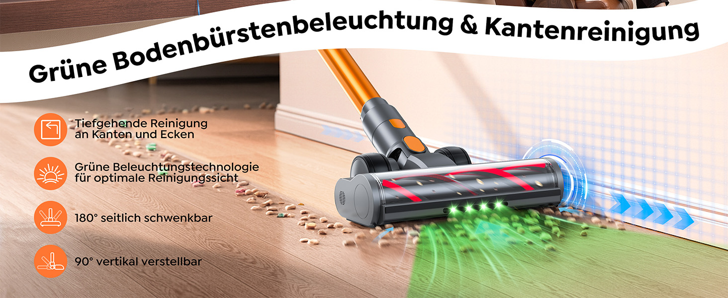 SMOTURE VAC04 Бездротовий акумуляторний пилосос, 50000 Па потужність всмоктування, 65 хвилин роботи, самостійна підставка, гнучкий шланг, щітка Anti-Tangle, док-станція для зарядки, для шерсті тварин, килимів та твердих поверхонь