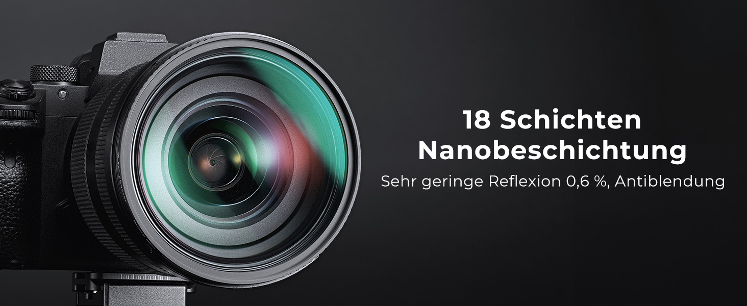 Фільтр K&F Concept 77mm Black Promist 1/8 з оптичного скла з Multi-Nano покриттям для відеозйомки/портретної фотографії (Nano-Klear)