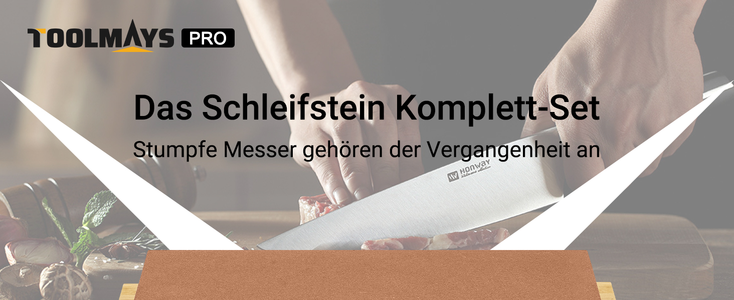 Набір точильного каменю Schleifstein 400/1000 та 1000/6000 з підставкою, для заточування ножів, японський точильний камінь
