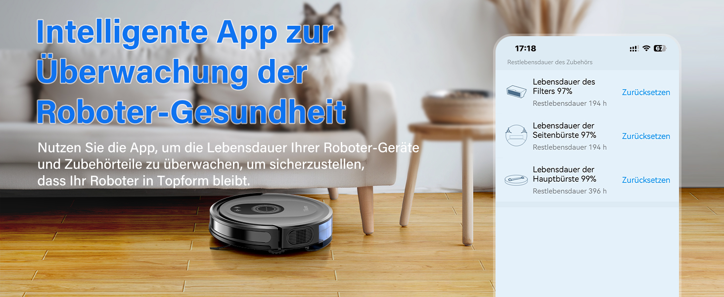 Робот-пилосос 2-в-1 з функцією миття Tikom G8000 Max, 5000Pa, самостійна зарядка, Wi-Fi, 150 хв, для тварин, килимів, твердих підлог, чорний