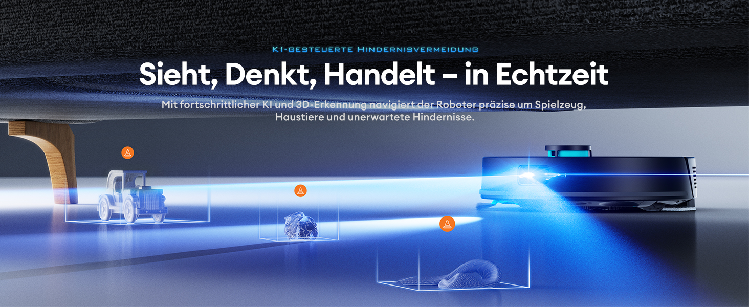 Робот-пилосос Ultenic T20 Pro з функцією миття підлоги, 8000 Па, станція самостійного очищення 3,5 л, для видалення шерсті тварин та килимів, AI-лазерне уникнення перешкод, керування через додаток