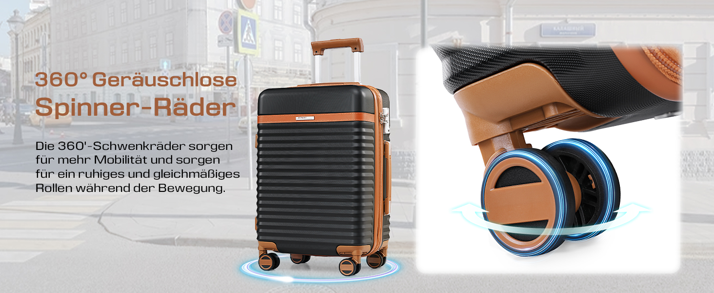 Набір валіз Joyway 5шт з ABS пластику, розширюваний, з TSA-замком. Чорний колір. Включає: валізу-троль, сумку-рюкзак та косметичку.