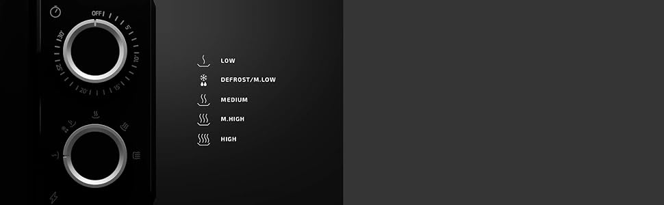 Мікрохвильова піч Cecotec ProClean 3030, 20 л, покриття Ready2Clean, 700 Вт, 6 режимів, таймер 30 хв, розморожування, чорний колір