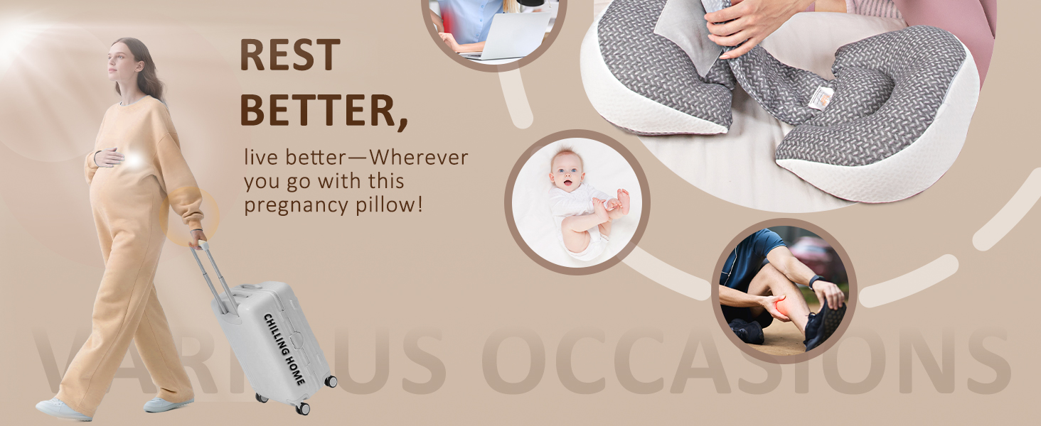 Тілопідтримуючий подушок для вагітних Chilling Home, для сну на боці та животі, регульований, з дихаючою обшивкою (сірий)