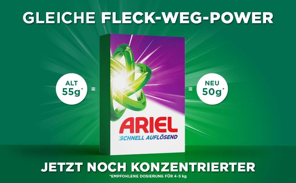 Пральний порошок Ariel Color+ для кольорових речей, швидке розчинення, 100 прань, ефективне видалення плям у холодній воді