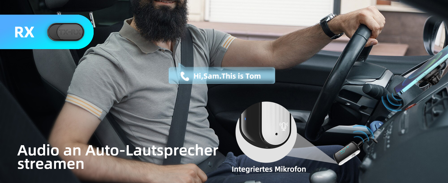 Bluetooth 5.2 адаптер для літака, передавач для 2 навушників AirPods та бездротових гарнітур (Білий)