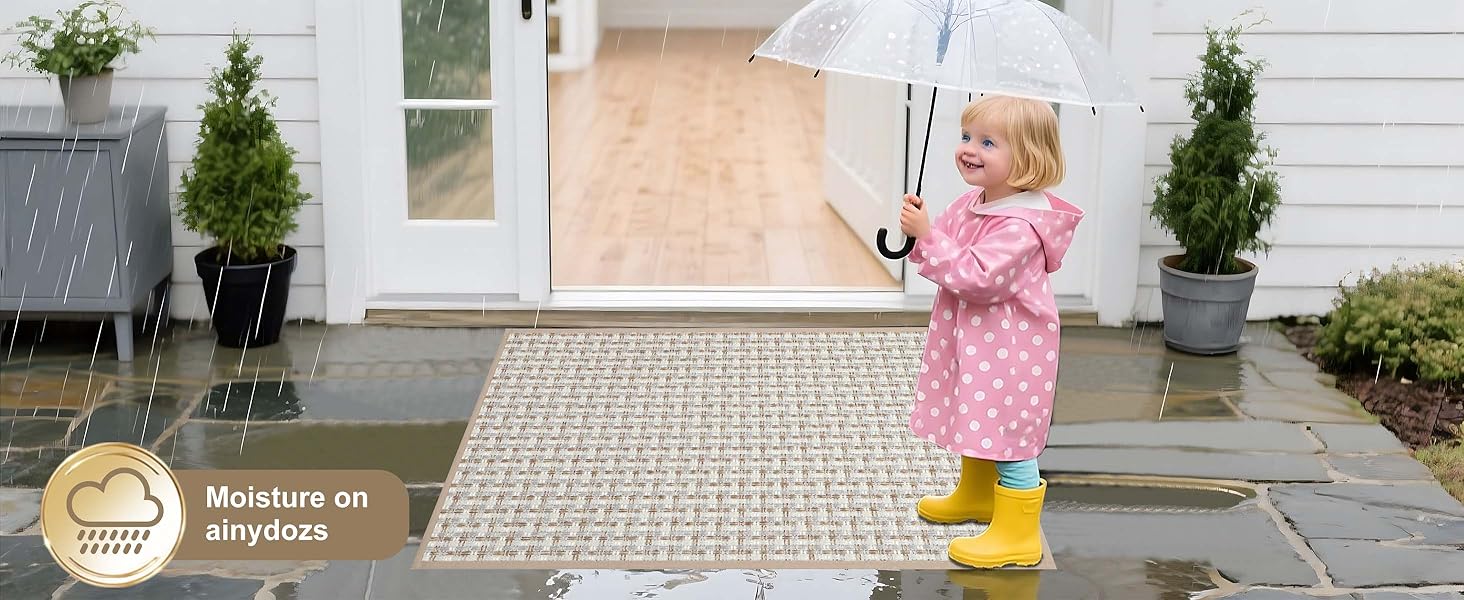 Килимок для дому, антиковзаюча підлога, килимок для входу, 60x90 см, золотий