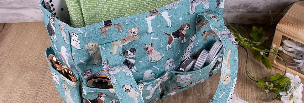 Сумка для рукоділля Hobby Gift, бавовна, з бджолиним принтом, 13x36x31 см