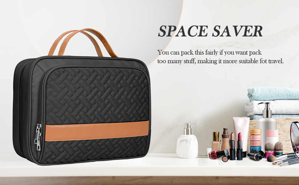 Складана дорожня косметичка IDEATECH, водонепроникна, для чоловіків та жінок, з петлею для підвішування (251-чорний)