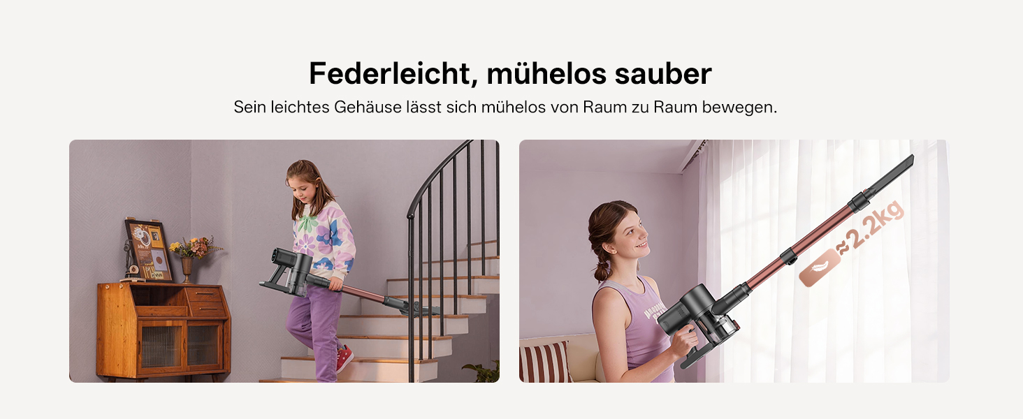 Бездротовий акумуляторний пилосос Vexilar V10PRO 6-в-1 з LED, потужність 450W, час роботи 45 хв, сила всмоктування 45000Pa. Підходить для твердих поверхонь, килимів та видалення шерсті тварин. Компактний, легкий, з телескопічною трубою. Колір: Рожевий.