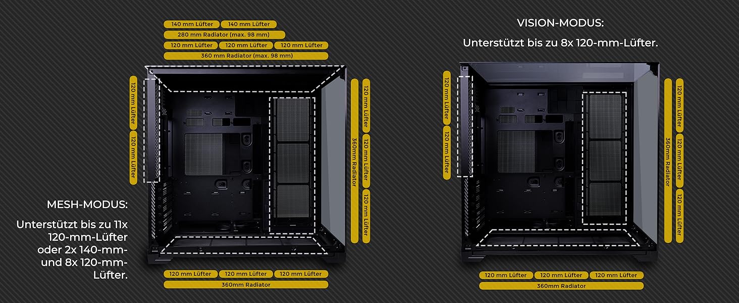 Корпус Lian Li O11 Vision Compact для ігрового ПК ATX, білий - Midi Tower з темперованим склом, підтримка відеокарт до 408 мм, радіаторів до 360 мм, білий корпус з сталі та алюмінію