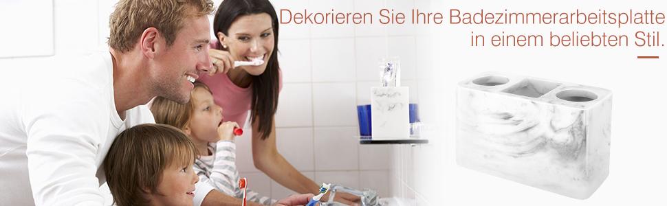 Тримач для зубних щіток Luxspire з 3 відділеннями, для електричних зубних щіток, органайзер для пасти та ручок, білий