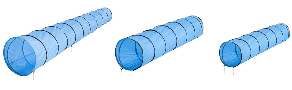 Туннель для аджиліті для собак - ігровий тунель, тунель для аджиліті, собача печера, з кілочками та сумкою для перенесення, 300 x 50 см, 300 см