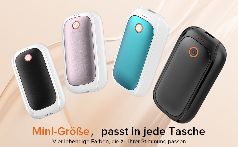 Електричні грілки для рук 2 шт. - акумуляторні, з магнітною застібкою, до 12 годин роботи, чорні - подарунок для жінок та чоловіків