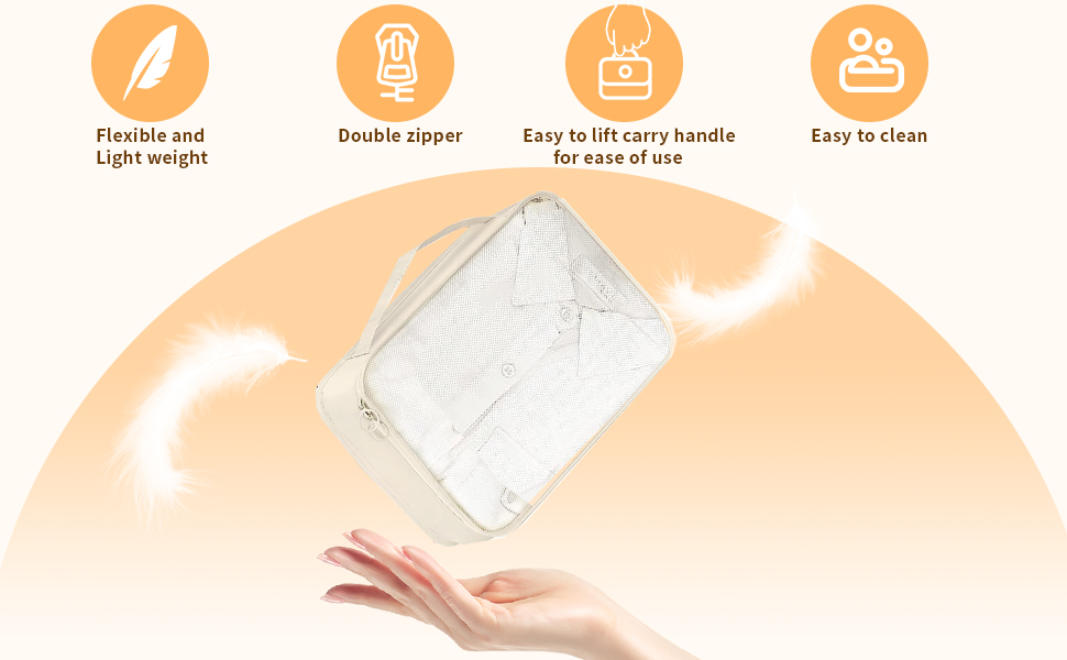 Органайзер для валізи 10 шт. Набір Packing Cubes для одягу, Travel Organizer, Набір кубиків-органайзерів для валізи, рюкзака, ручної поклажі (бежевий)