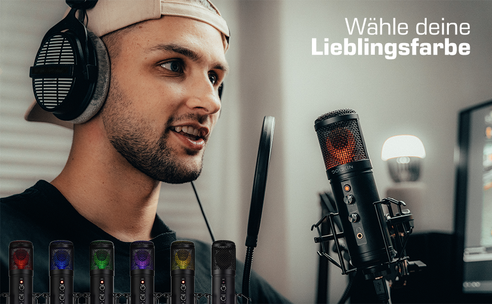 USB мікрофон DOCKIN® MP2000 для ПК, геймінгу, подкастів та стрімінгу - мікрофон з USB для запису звуку з важким штативом. Якість звуку 130dB.