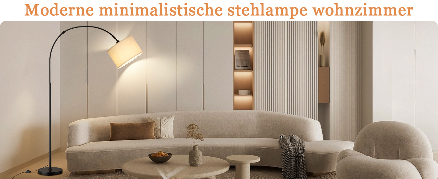 Торшер для вітальні Stehlampe з димером, LED E27, пульт ДУ, бежевий плафон, чорна база, поворотний, 180 см