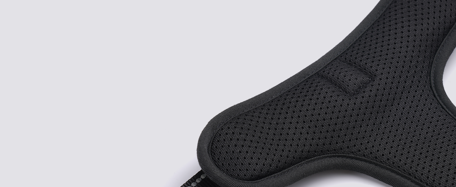 Нашийник для собак Rabbitgoo середнього розміру, анти-тяга, регульований, чорний, S (1 шт.)