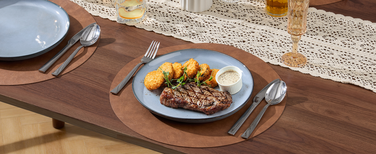 Сервіз Joyfair на 6 осіб, 18 предметів, керамічний, з тарілками для їжі, десерту та каші, безпечний для мікрохвильовки та посудомийної машини, колір: реактивний синій