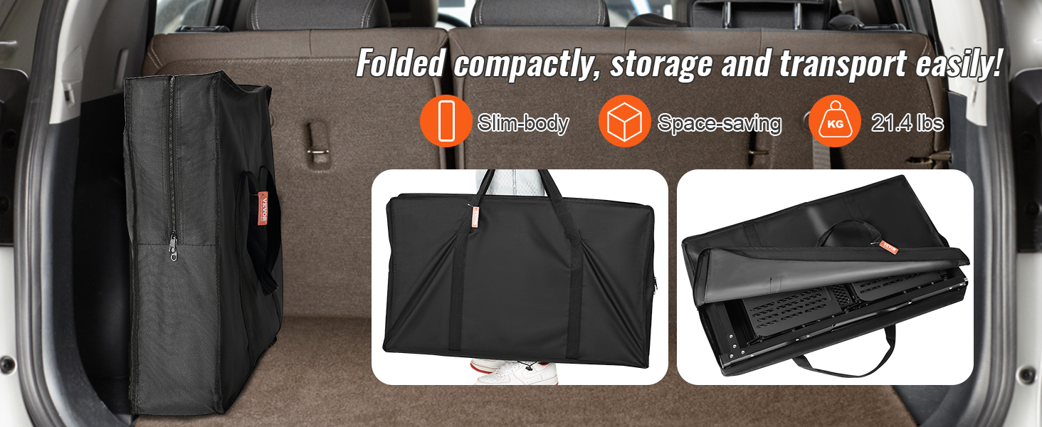 Стіл похідний VEVOR для кухні, алюмінієвий, складний, портативний, з 4 стінками та 2 полицями, з сумкою для перенесення. Для пікніка, грилю, кемпінгу.