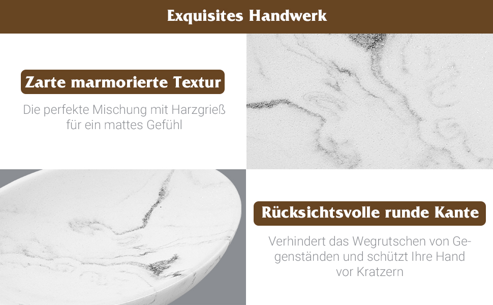 Підставка для мила Shinowa: неслизька коробочка для мила з харчового гіпсу, білий камінь. Організатор для ванної кімнати, туалету, кухні.