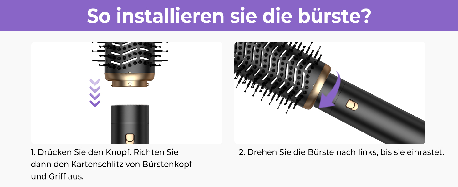 Фен-щітка 6-в-1 Haarstyler Pro: сушка, укладка, завивка, об'єм. 1000W, іонізація, для створення об'єму та гладкості волосся. Комплект фена-щіток для дому та салону краси (сірий)