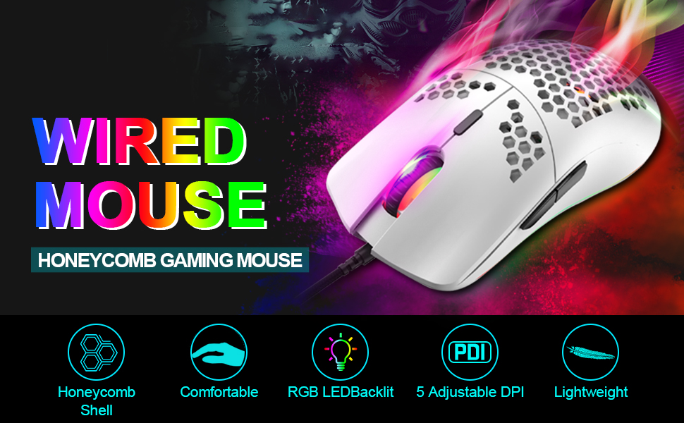 Ігрова комбінація клавіатури та миші MAGIC-REFINER: механічна клавіатура 62 клавіші, миша 12000 DPI, RGB-підсвічування, USB-C, для PC/Mac/Win, білий (червоний перемикач)