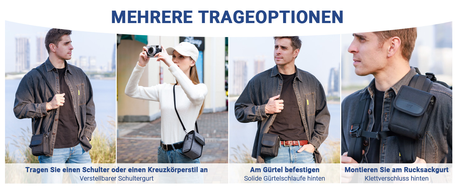 Сумка для камери JJC Kompakt: сумісна з Fuji X100VI/X100V/X100T, Sony a6700/a6600/a6400/a6100, Canon EOS M5/M50, Ricoh GRIII, Leica SOFORT2 (Чорний)