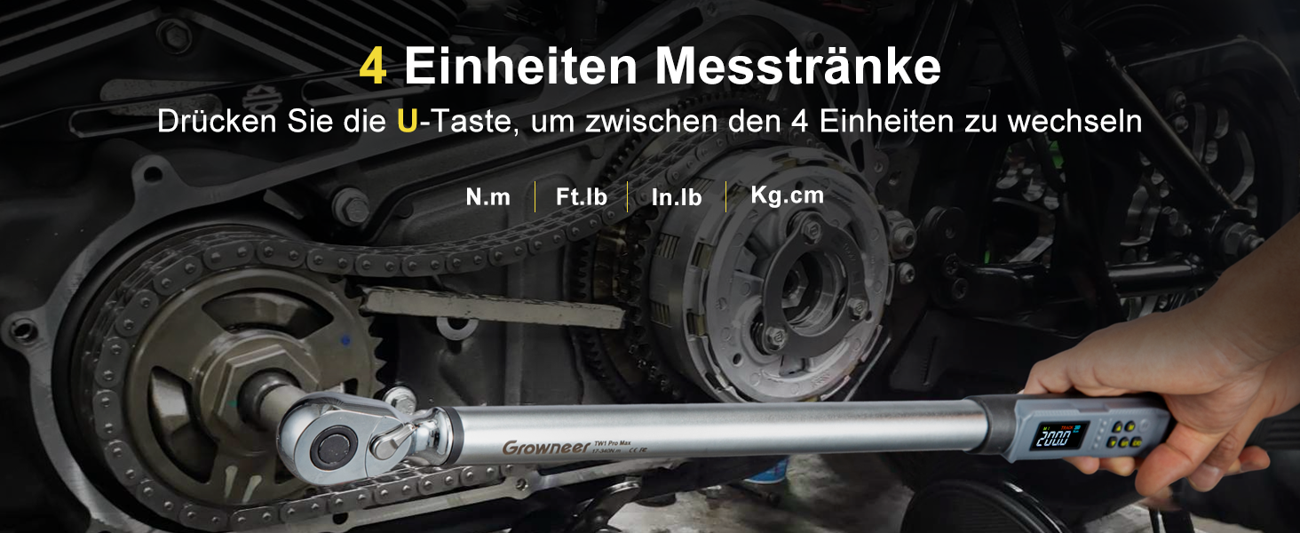 Цифровий шуруповерт з моментом, 2.66-53.1 In-lbs/ 1/4'' Drive, 17-340Nm, з індикатором крутного моменту, звуковим сигналом та LED-дисплеєм, 27 в 1