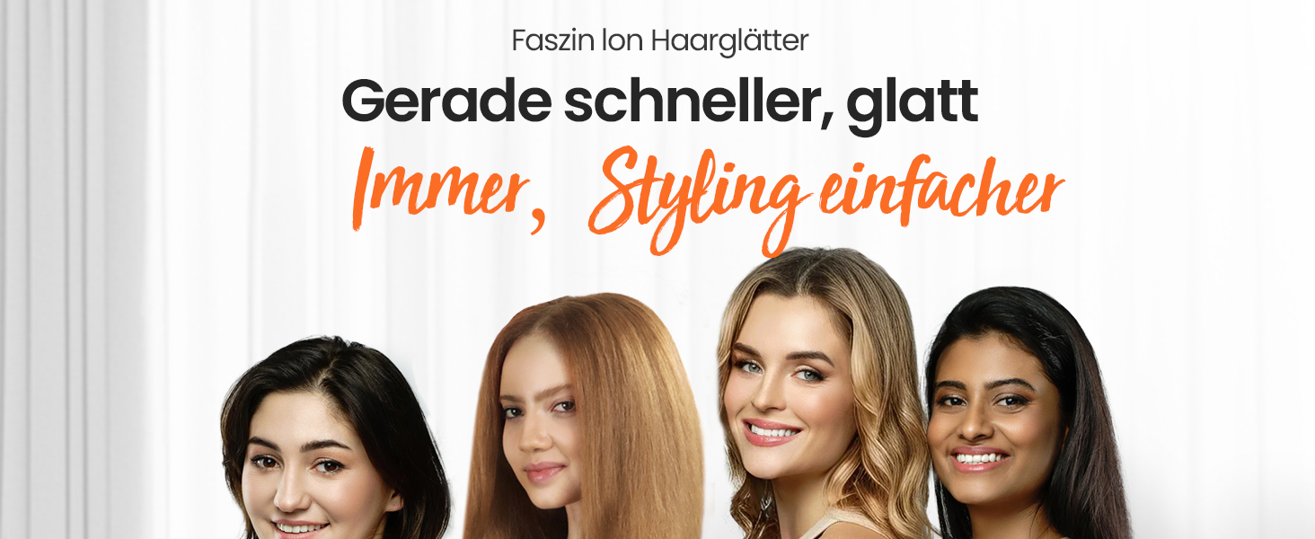 Випрямляч для волосся з титановими пластинами, іонізація, швидкий нагрів 20s, LCD-дисплей, універсальна напруга, 2-в-1 (Noir)